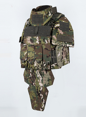 户外激光战术背心MC重甲全防护马甲四联织带版本多功能战术快拆