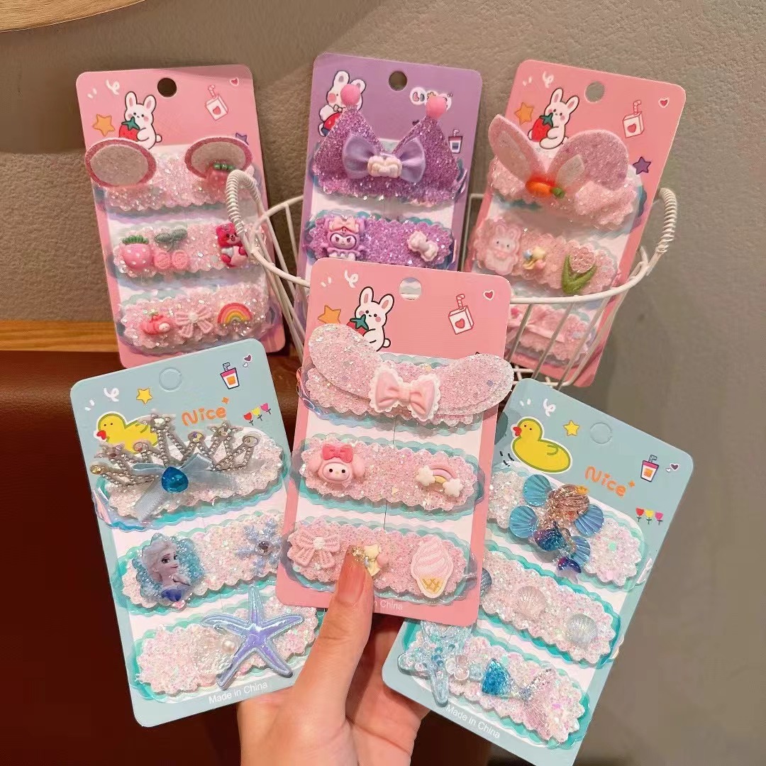 卡通刘海贴儿童碎发神器宝宝不伤发魔术贴发卡女童后脑勺整理发饰