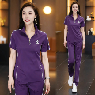 2025夏季新款女装休闲运动服套装显瘦韩版时尚宽松减龄洋气两件套