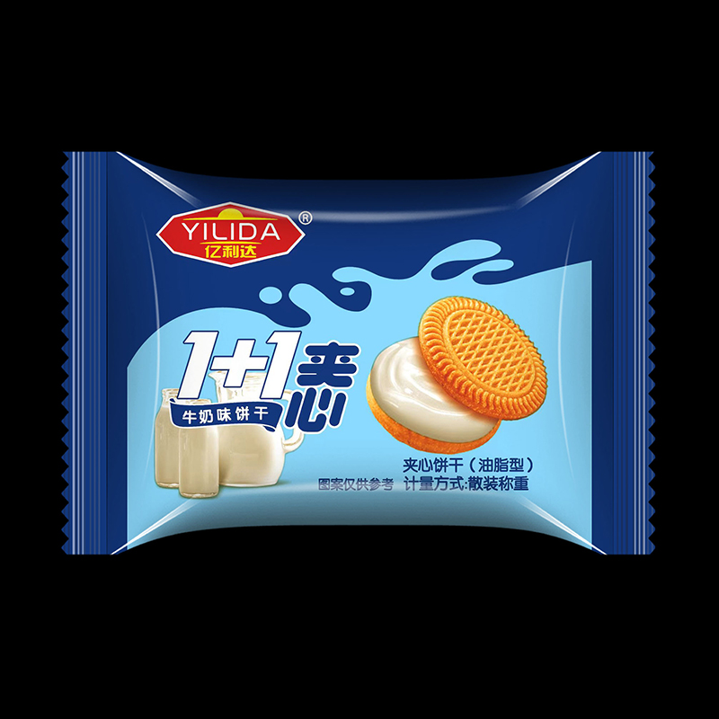 夹心饼干牛奶巧克力柠檬草莓香蕉味独立包装整箱休闲零食早餐代餐