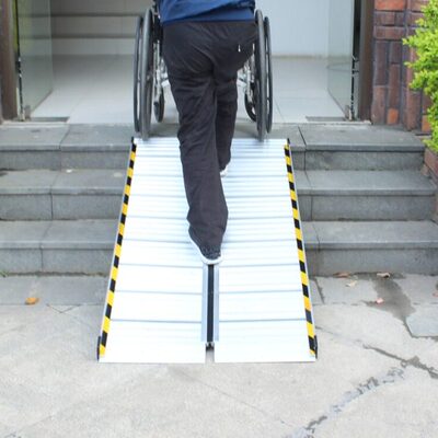 左右折叠移动坡道板板楼梯卸拉装货垫斜坡台阶铝合金踏板铝合金踏