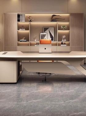 轻大老奢板办公桌椅组合简约现家代经OFY-LBZ-理总裁桌单人领导班