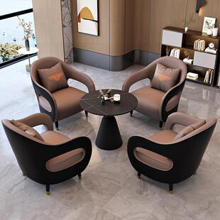 售楼处沙4客S店会接沙发行政中心休息区发待桌椅一桌四椅单人1222