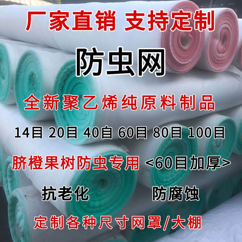 60目防虫网猪场防蚊网纱大棚果树尼龙网布网罩防鸟青蛙养殖网