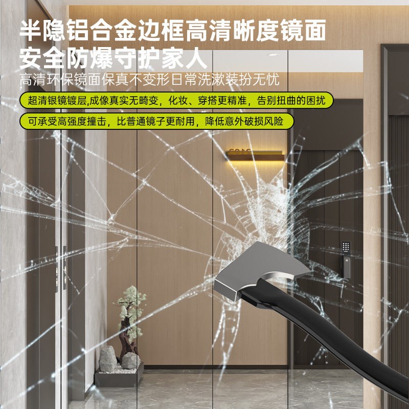 鞋柜2026新款爆款定制镜面柜门可移动电梯口带锁家用门口门外楼道