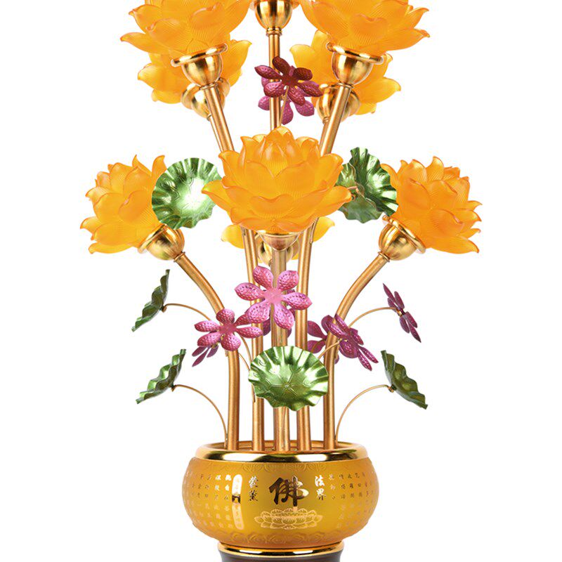荷花灯外挂佛灯佛前灯家用佛堂新型观音灯外挂佛灯Led永亮灯