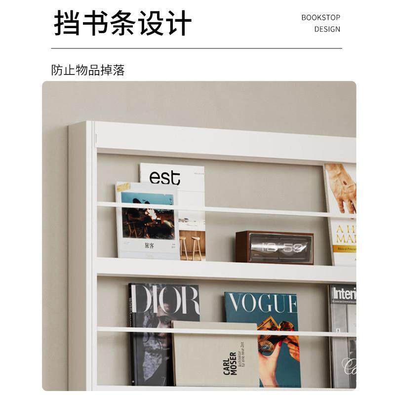 钢制超薄窄缝架一体落地靠墙置物架门後书架收纳层架壁挂儿童绘本