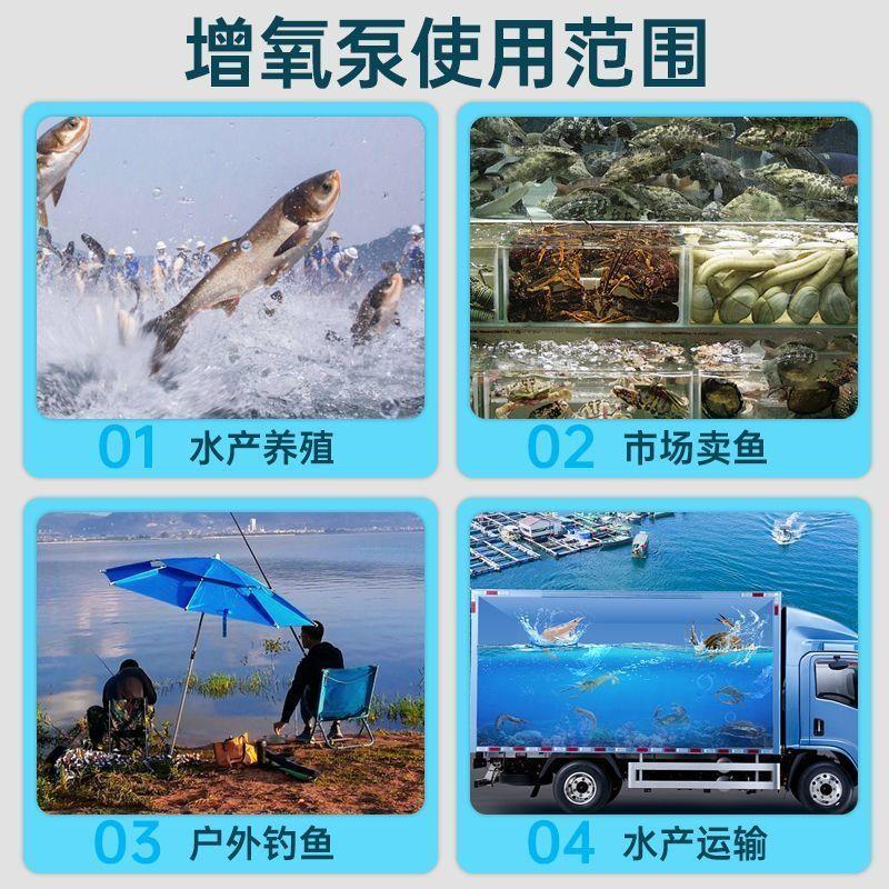 大型增氧机钓鱼大功率氧气交直流两用养鱼充电增氧泵打氧机充氧