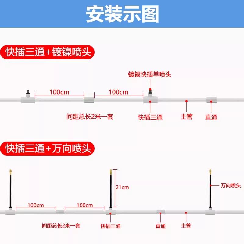 工地围挡喷淋系统pvc水管厂房车间除尘降温雾化定时自动喷淋设备
