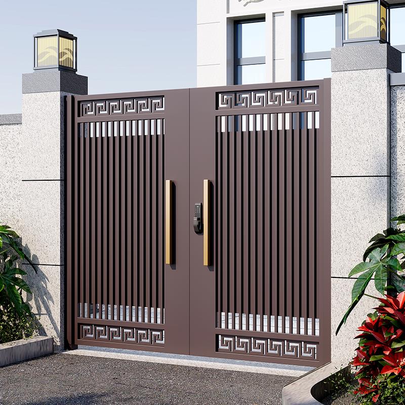 铝艺大门庭院花园门别墅门单开门双开门子母门农村自建房院子大门