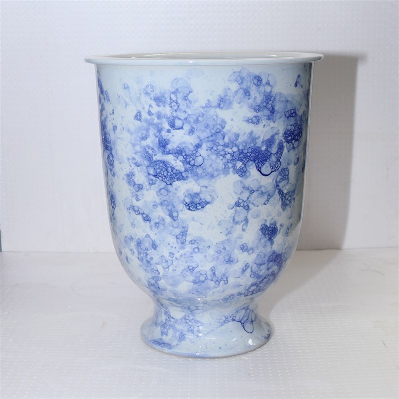 景德镇陶瓷花盆瓶高级青花瓷轻奢中式大号口径蕙花专用绿植花盆器
