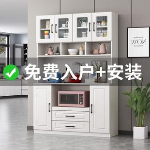 餐边柜现代简约一体靠墙高柜客厅厨房储物柜子橱柜微波炉柜茶水柜