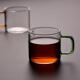 班意小茶杯功夫茶具套装 喝茶品茗王金 家用带把透明玻璃杯子6只装