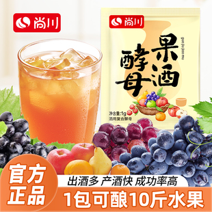 尚川果酒酵母甜酒曲专用酿酒发酵粉西瓜葡萄桔子火龙果酒水果酒曲