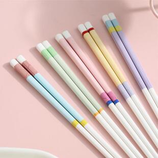 家用陶瓷高档筷子创意简约高颜值耐高温防滑防霉专用公筷可洗碗机