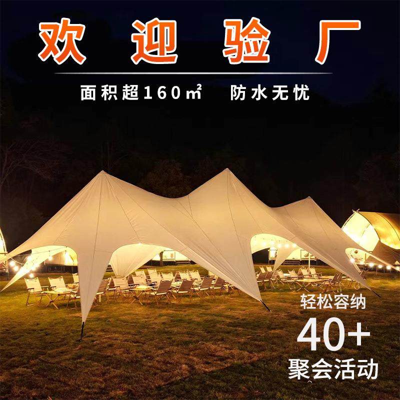 三峰双峰户金字塔外六角防晒防雨野营野餐露营大天幕帐篷全套,户外/登山/野营/旅行用品,天幕,淘宝优惠券,粉丝福利购,淘宝优惠卷