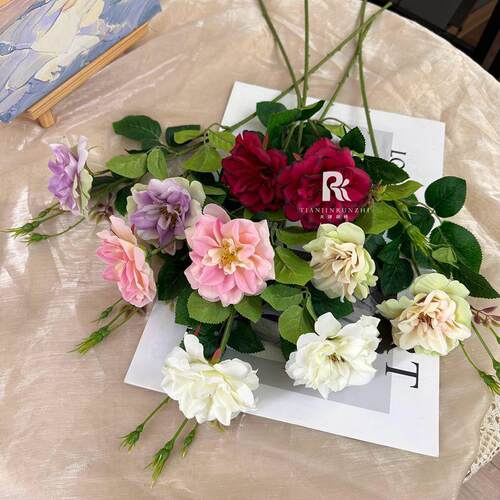 s婚庆仿蔷真花2餐头薇玫瑰花in假花婚礼堂插花布AL-1380置家居客