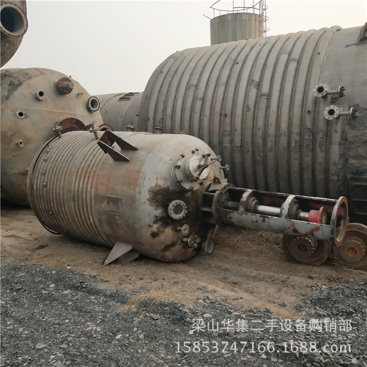 工厂现货处理二手2吨316不锈钢反应釜 二手2000电加热搪瓷反应釜