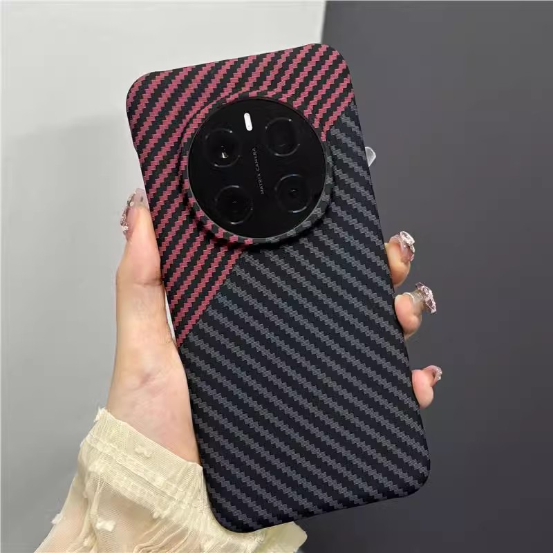 华为mate60RS非凡大师X60手机壳30Epro+新款撞色magic7皮质感mate60碳纤维纹高级mt40商务保时捷半包外壳男士