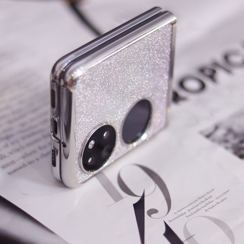 适用华为p50pocket手机壳新款PocketS2超薄全包防摔宝盒折叠屏电镀保护套温柔紫色渐变ins风女款p50PocketS