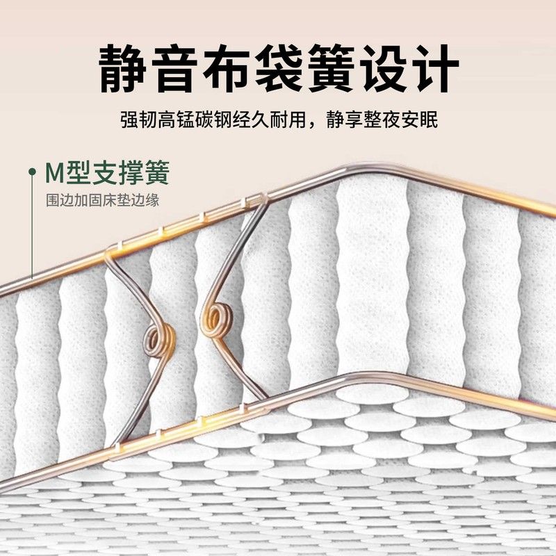 家用床垫子180x200卧室独立弹簧20cm厚硬椰棕租房专用乳胶软垫图片