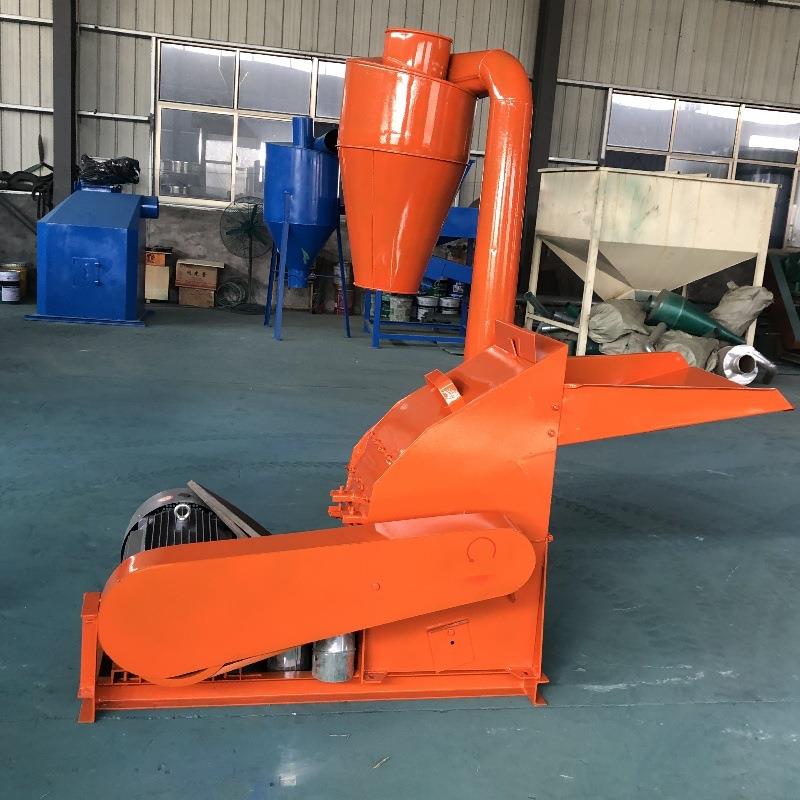 玉米芯花生秧草料打糠机干湿可以秸秆粉碎机双进料口饲料粉碎机