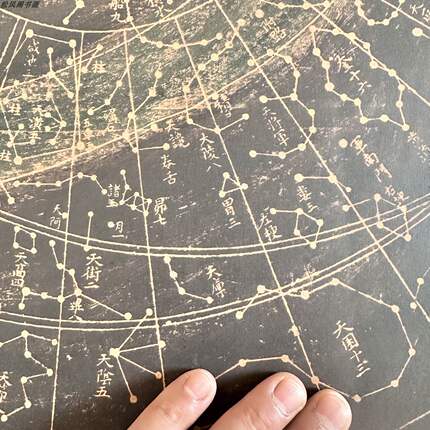 明洪武二十八年天象列次分野星象图复古书画国画真迹微喷卷轴装饰