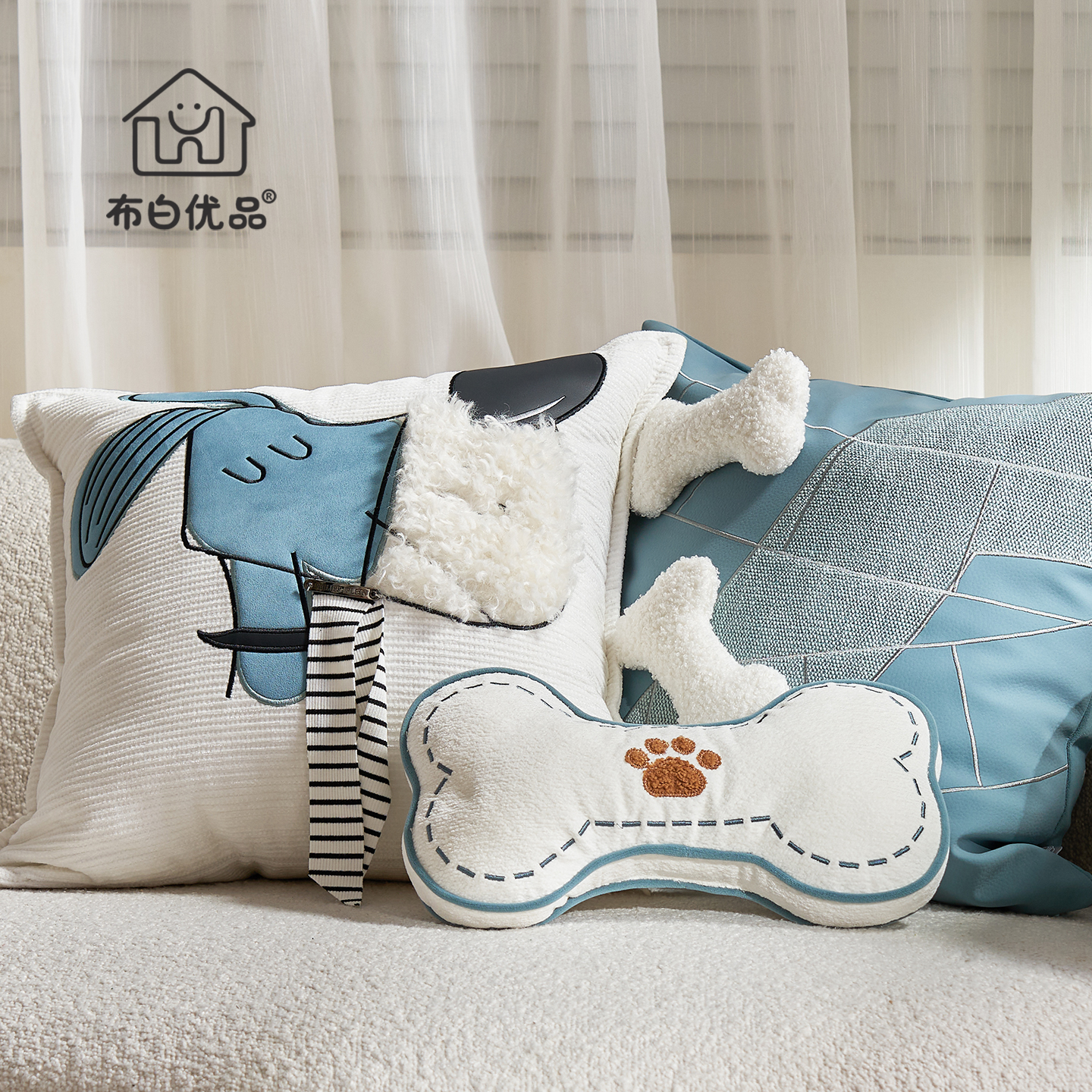 抱枕沙发客厅现代创意可爱小狗