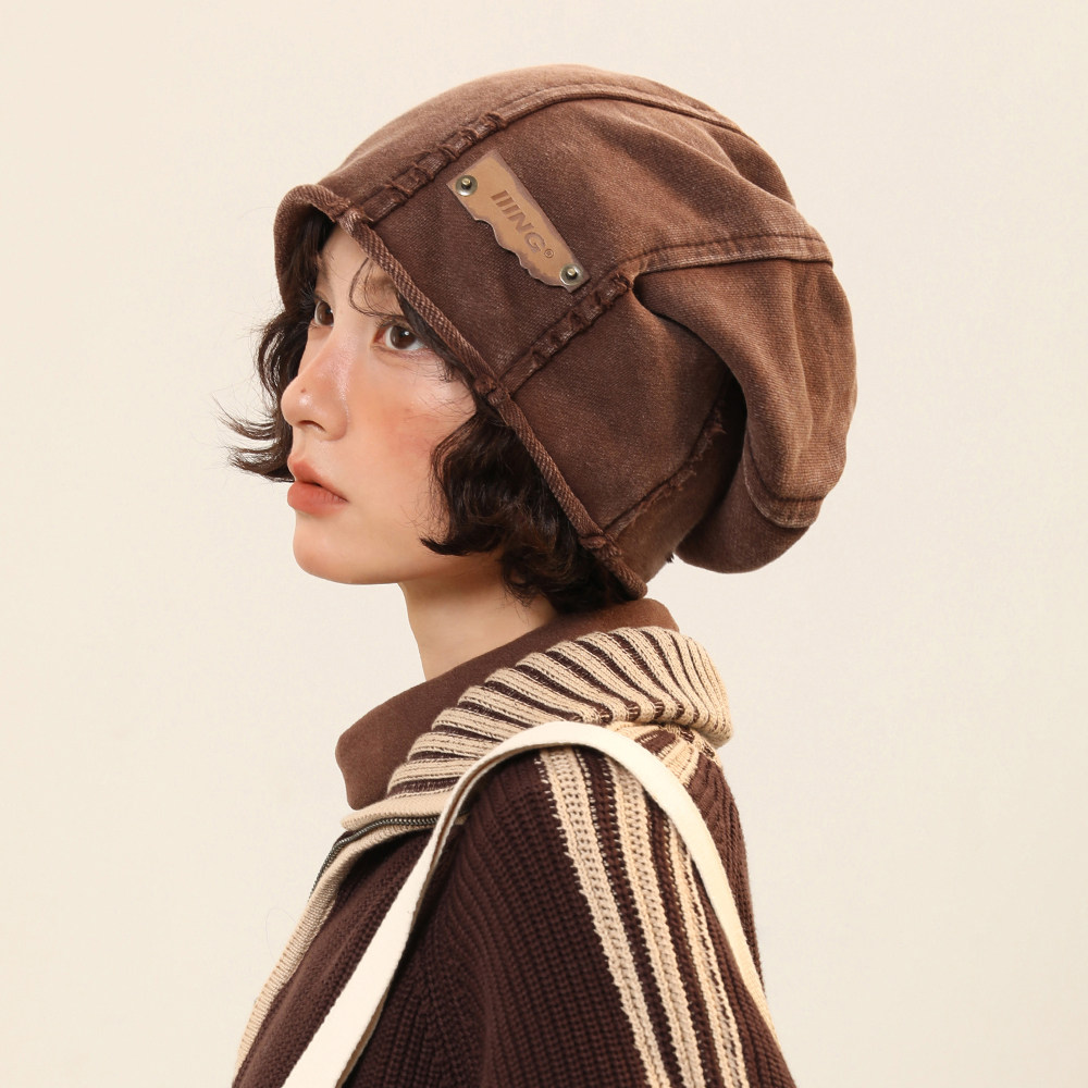 IIING 原创复古做旧堆堆帽子女秋冬款气质百搭显脸小护耳包头冷帽,服饰配件/皮带/帽子/围巾,帽子,淘宝优惠券,粉丝福利购,淘宝优惠卷