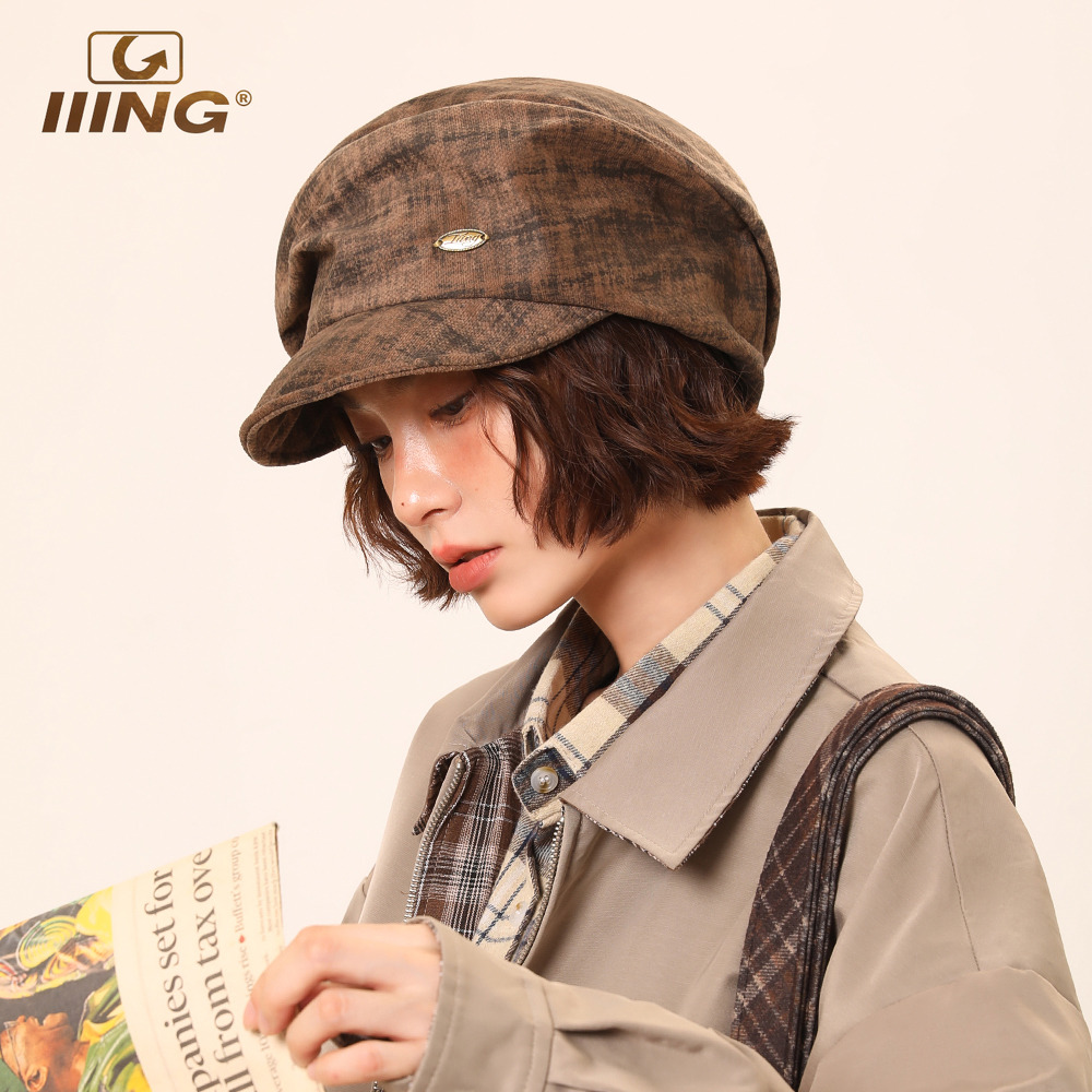 IIING晕染褶皱云朵贝雷帽