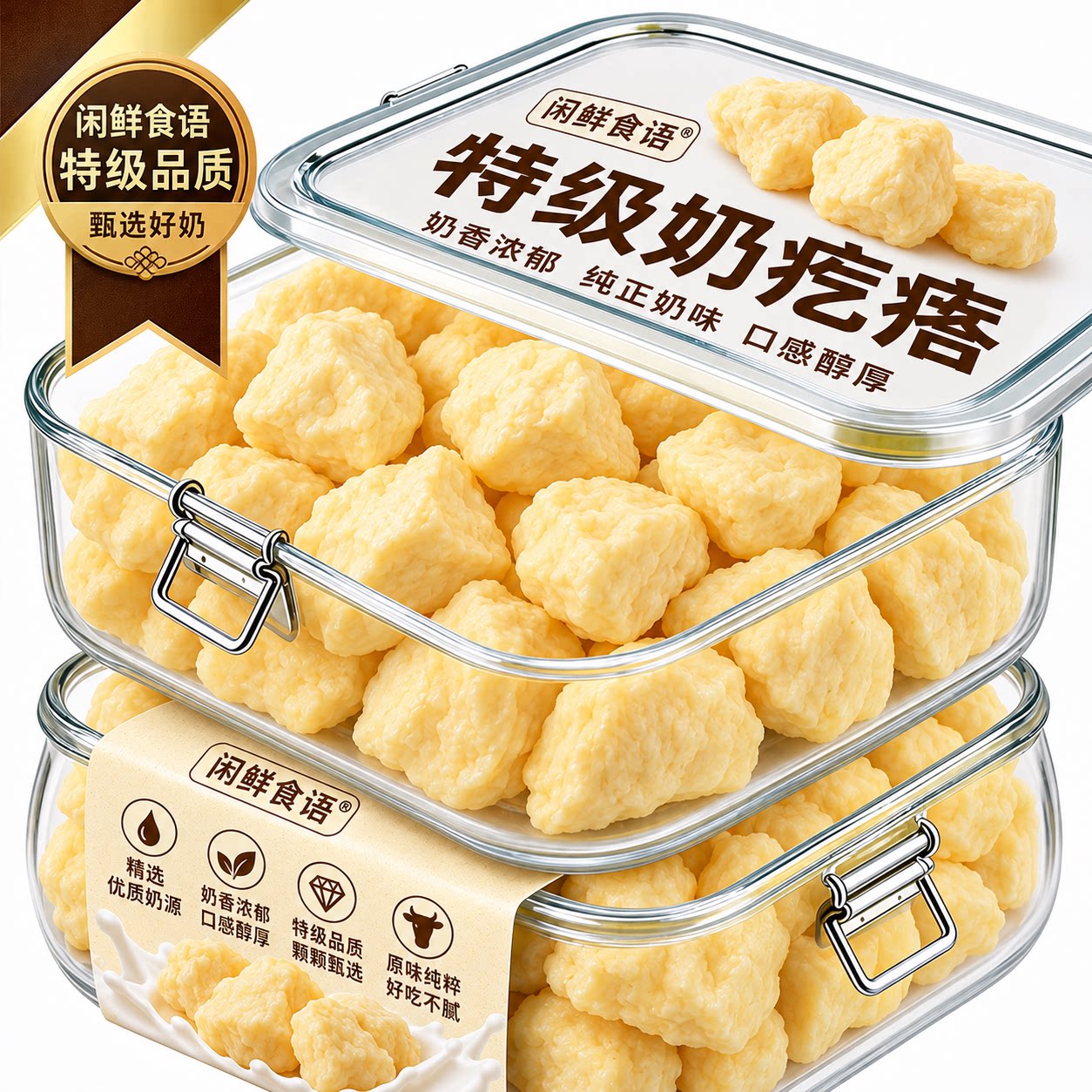 新疆特产奶疙瘩奶酪官方旗舰店手工酸奶疙瘩醇零食独立包装不加糖