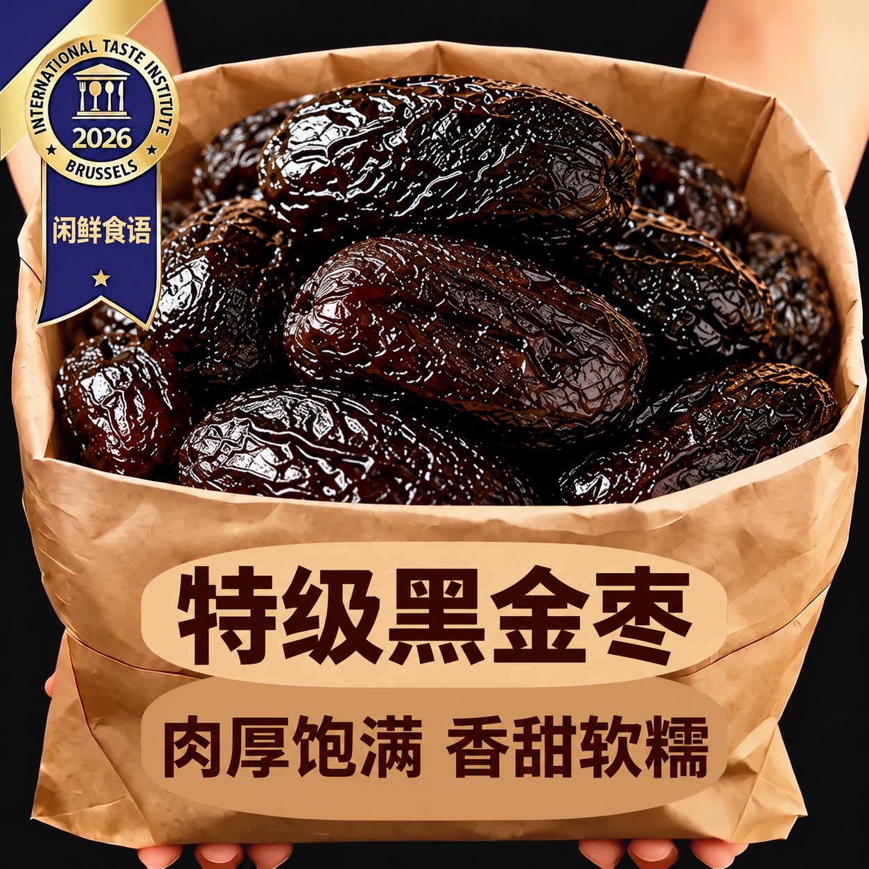 特级黑金枣九蒸九制去皮去核红枣官方旗舰店新疆特产休闲零食即食