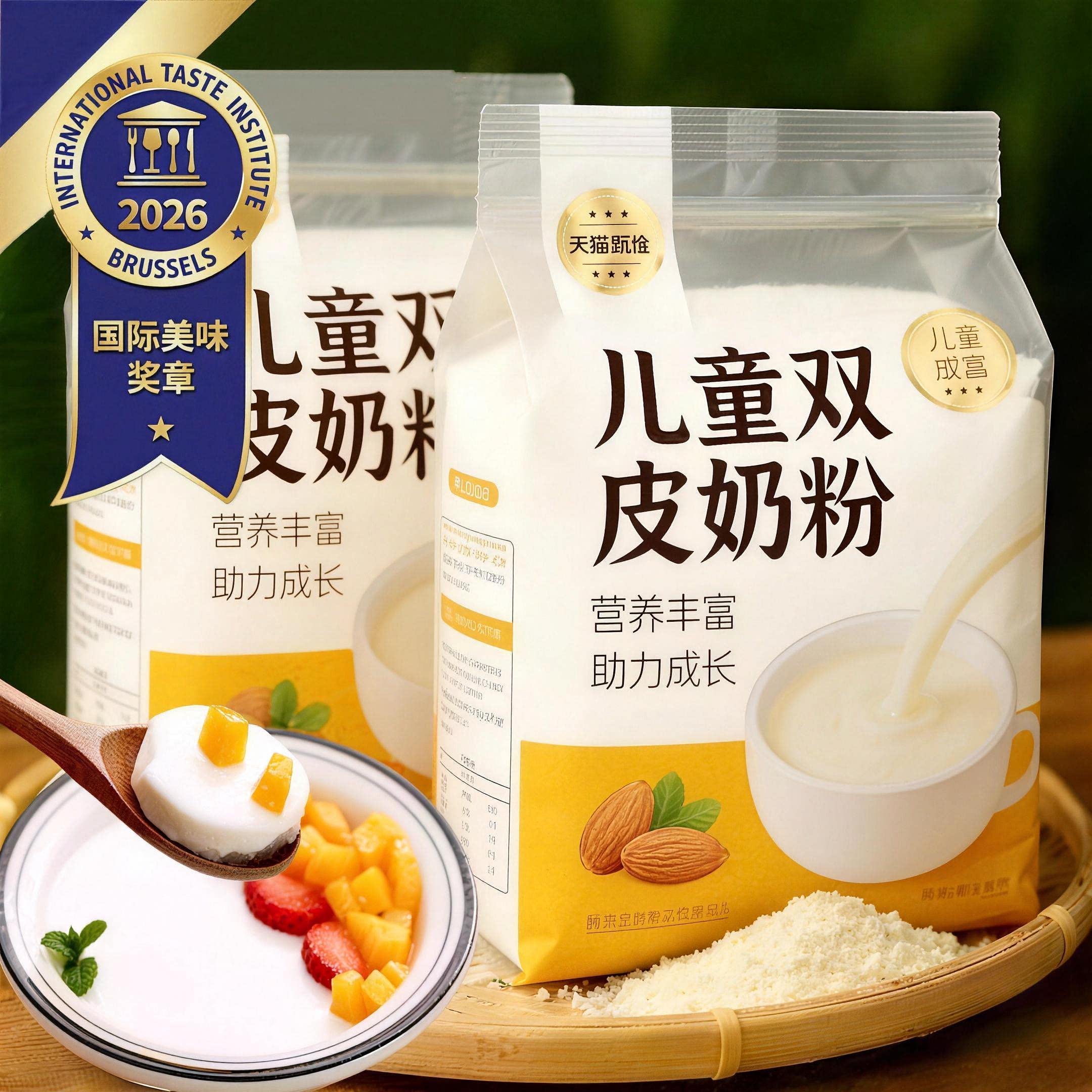 双皮奶专用奶粉100克家用自制甜品原料布丁粉免煮奶茶店专用商用