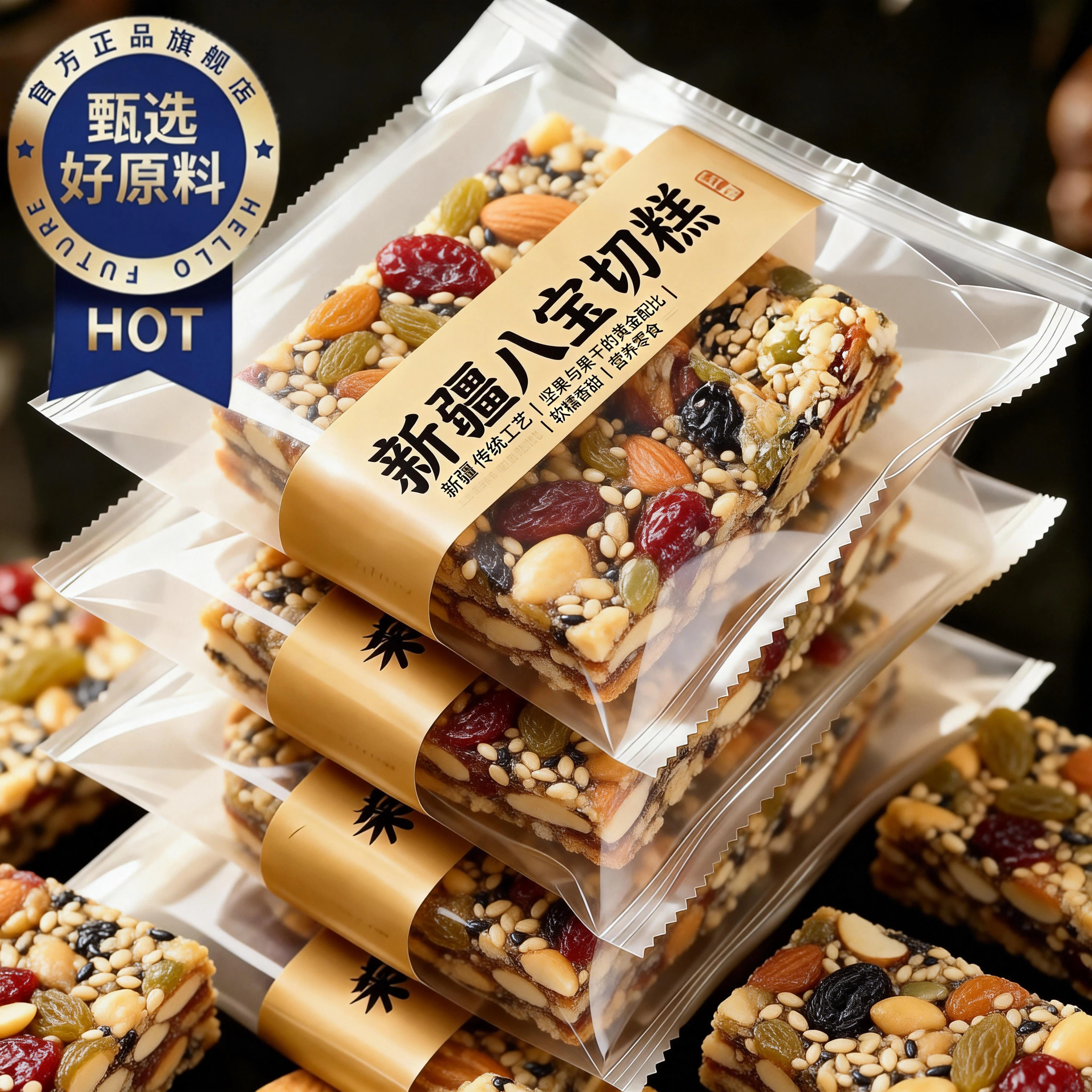 李亚鹏新疆八宝手工切糕无添蔗糖官方旗舰店正宗特产坚果糕点零食