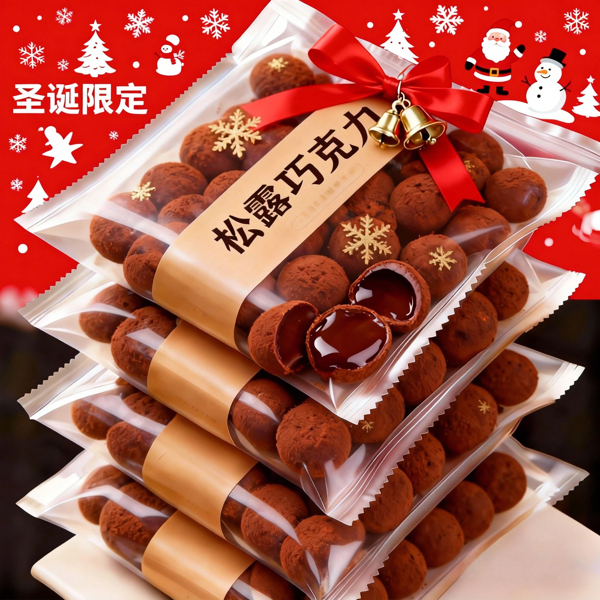 诺梵松露巧克力官方旗舰店圣诞节礼物元旦节喜糖零食（代可可脂）,零食/坚果/特产,松露巧克力,淘宝优惠券,粉丝福利购,淘宝优惠卷