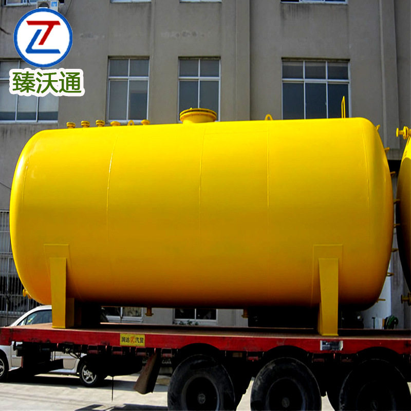 卧式钢塑复合20方盐酸罐化工浓酸储运罐钢内衬四氟抗腐蚀厂家直销