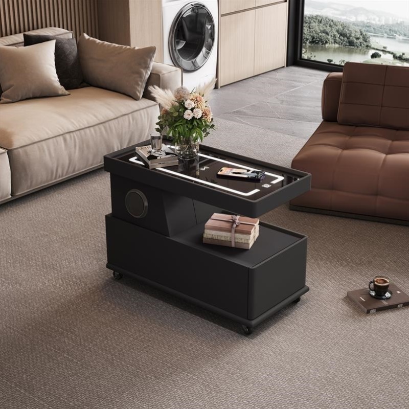 可移动茶几小户型现代简约边柜轻奢客厅意式极简新款沙发边几推车