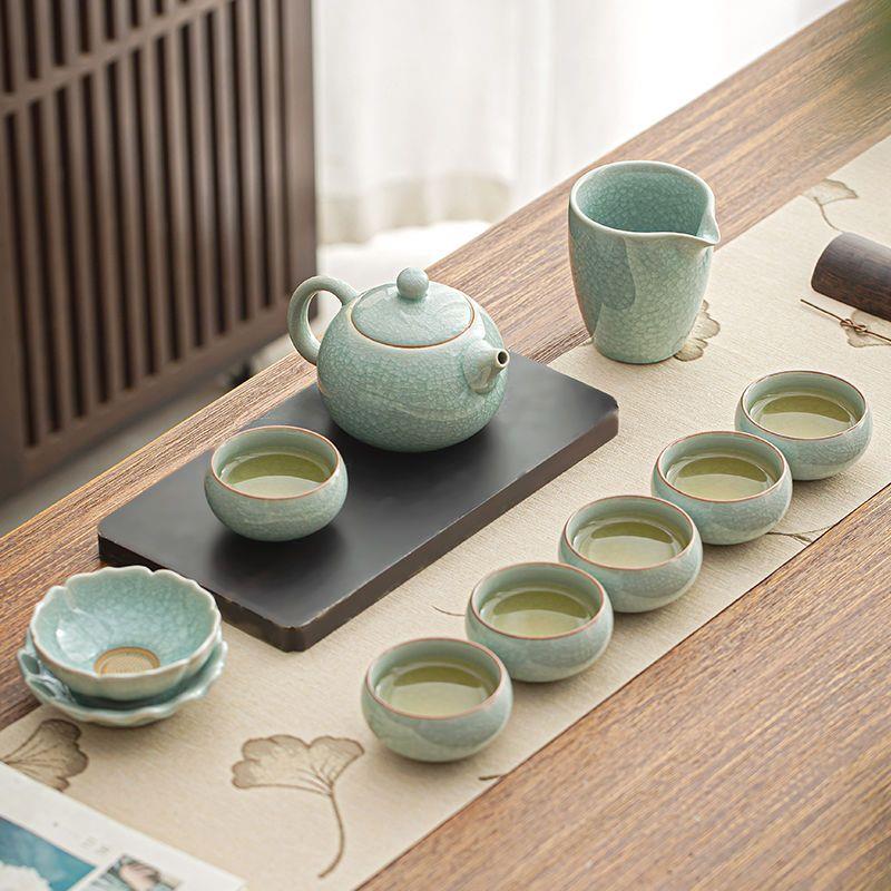 汝窑冰花功夫茶具套装家