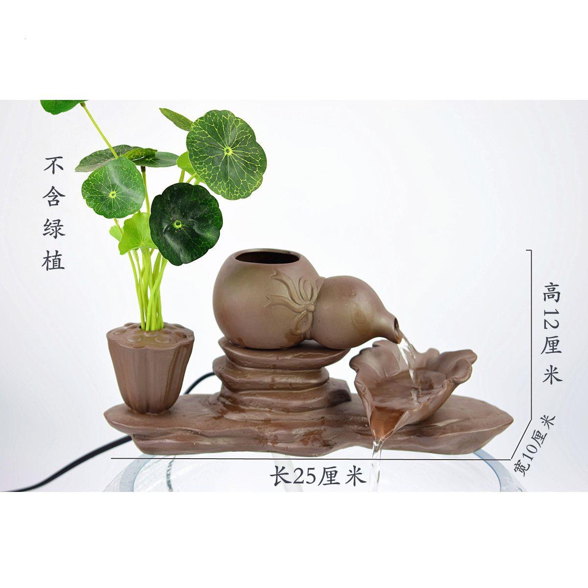 鱼缸养鱼盆石槽流水景喷