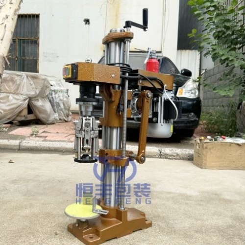 口杯酒封盖机螺纹盖半自动封盖玻璃酒瓶压盖铝盖旋盖机洋酒封口机