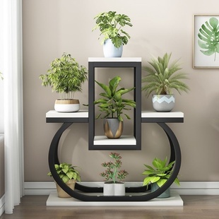 创意铁艺花架阳台落地式 多层养花架室内客厅家用靠墙边花盆置物架