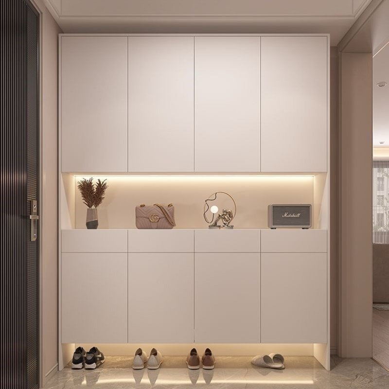 鞋柜家用门口大容量门厅玄关柜收纳储物定制入户进门鞋柜一体柜子