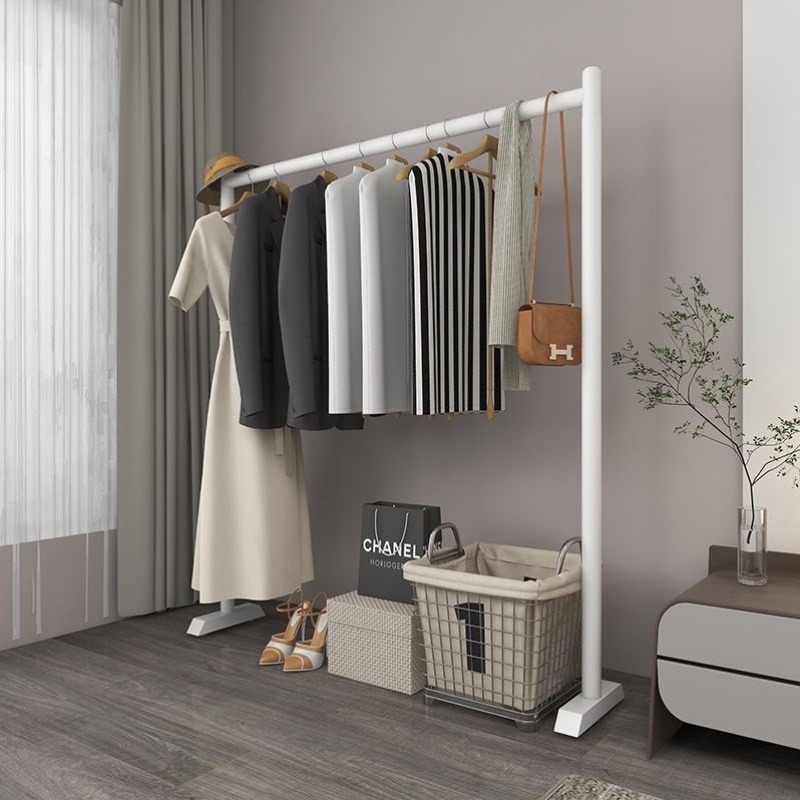窄脚衣架落地立式加厚挂衣架晾衣架衣帽架卧室阳台衣服架子家用