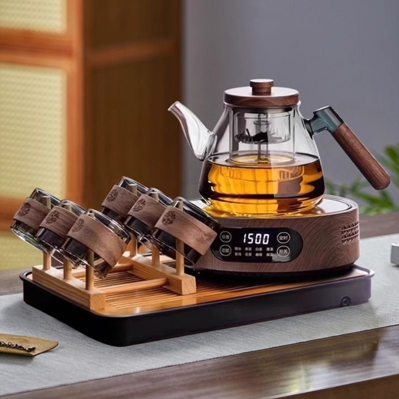 电陶炉煮茶器加厚玻璃泡茶专用壶蒸煮一体茶具全套家用煮茶电陶炉