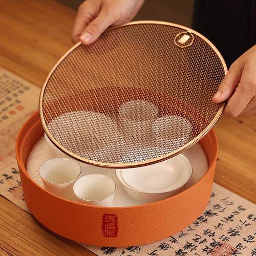2025新款圆形不锈钢茶盘