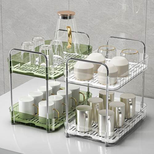 杯子收纳置物架双层茶具