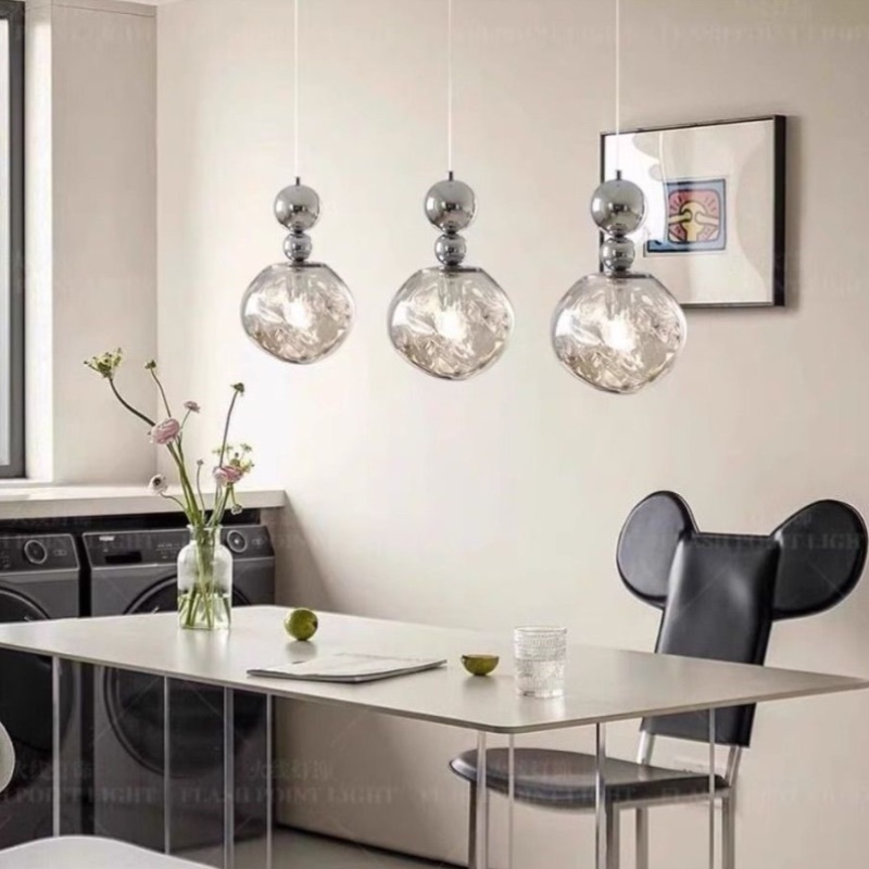 卧室床头小吊灯中古轻奢设计师款客厅背景墙太空长线熔岩单头灯具