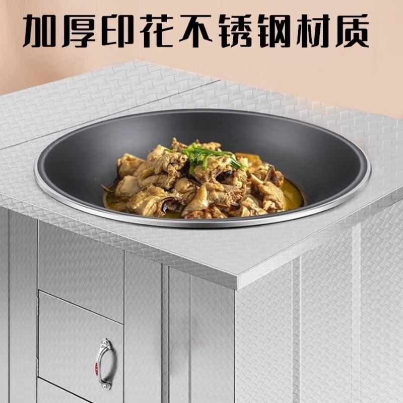 加厚不锈钢农村柴火灶家用灶户外可移动柴火炉无烟大锅台土灶