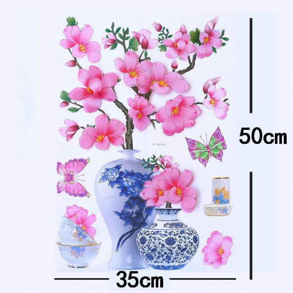 3d立体墙贴花朵网红壁贴画衣柜玻璃冰箱贴卧室房间床头墙上装饰品图片