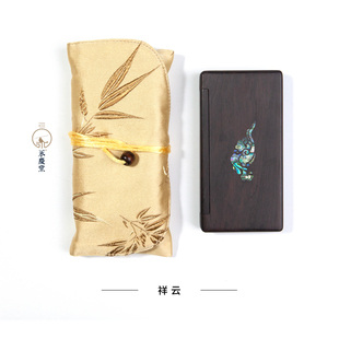 【永庆香堂】祥云紫光檀木嵌贝便携木质薰香旅行储香盒